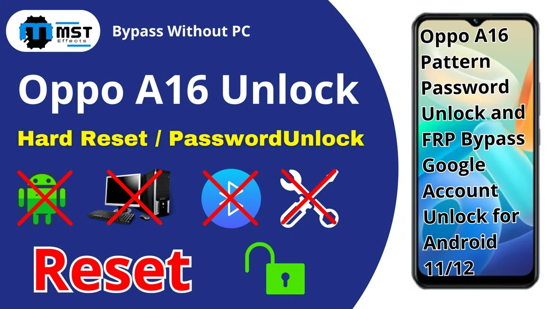 Oppo A16 Pattern Password Unlock