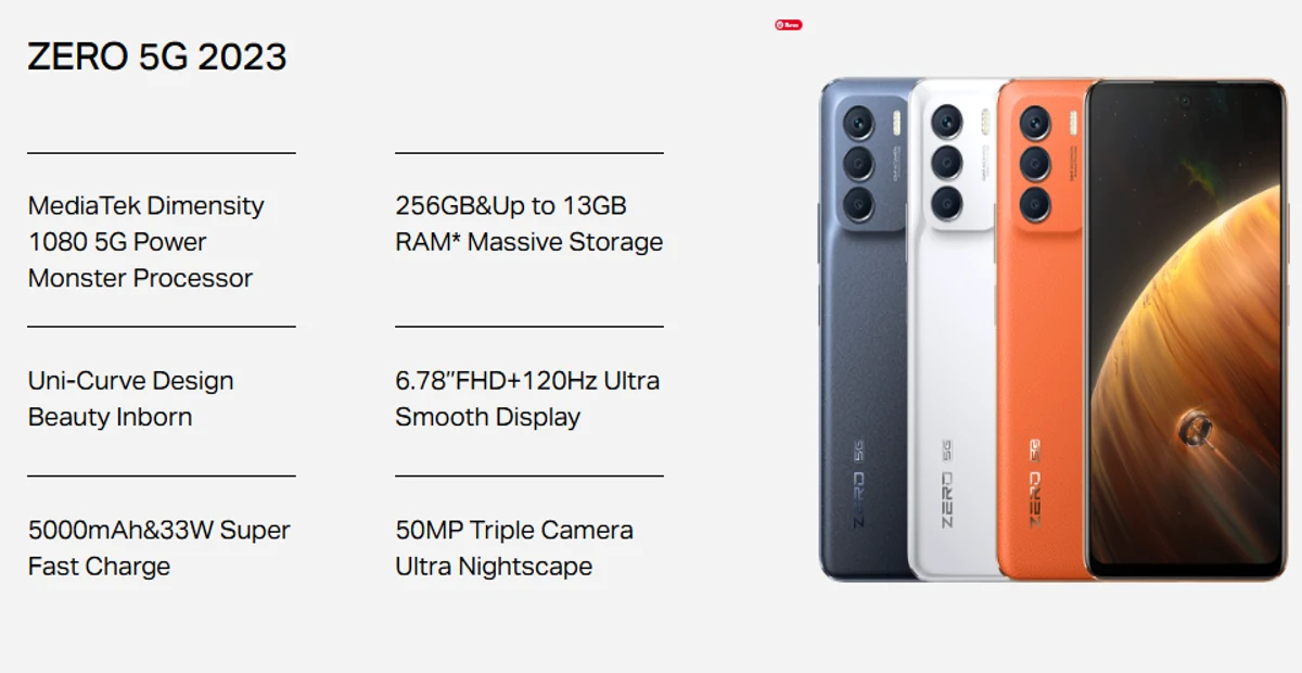 Infinix Zero 5G Specs, Price & 60 Features